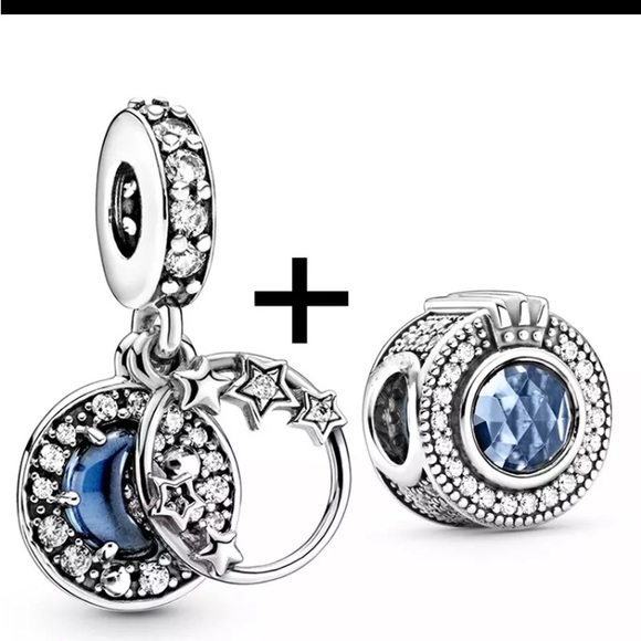 💙BEAUTIFUL STARRY NIGHT CHARMS FOR ANY PANDORA BRACELET-💙SPECIAL OFFER BELOW💙 - Picture 1 of 1